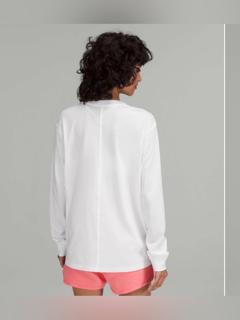 Lululemon All Yours Long Sleeve Shirt Pima Cotton White , size 8